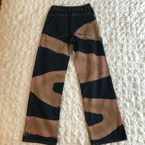 ECKHAUS LATTA Chemtrail printed wide leg jeans - Picture 3 of 7